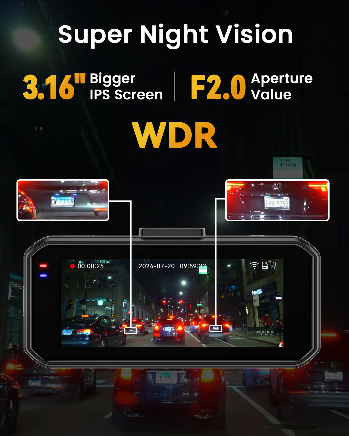 IIWEY N4 4K Front and Rear Dash Cam