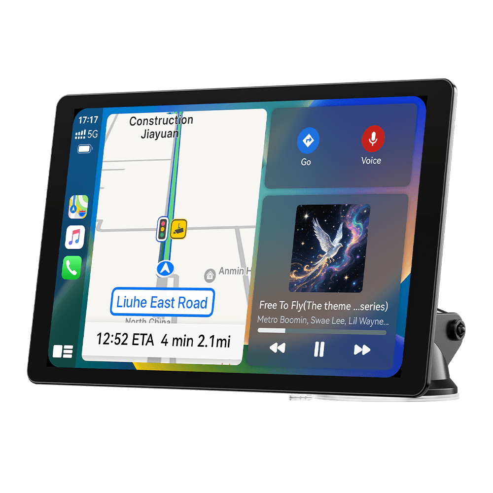 IIWEY iK11 11" Wireless Apple CarPlay Screen with Android Auto, 4K Dash Cam & 1080P Backup Camera