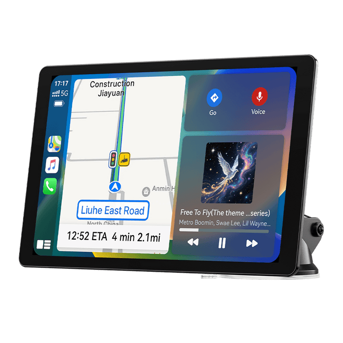 IIWEY iK11 11" Wireless Apple CarPlay Screen with Android Auto, 4K Dash Cam & 1080P Backup Camera