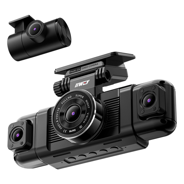 IIWEY N5 4-Channel Dash Cam with 360° View, Night Vision & Free 128GB SD Card