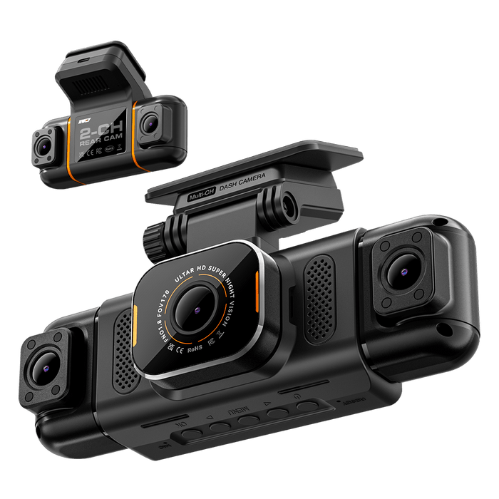 IIWEY N9 5-Channel Dash Cam with 360° View, WiFi 6, GPS & Free 128GB Card